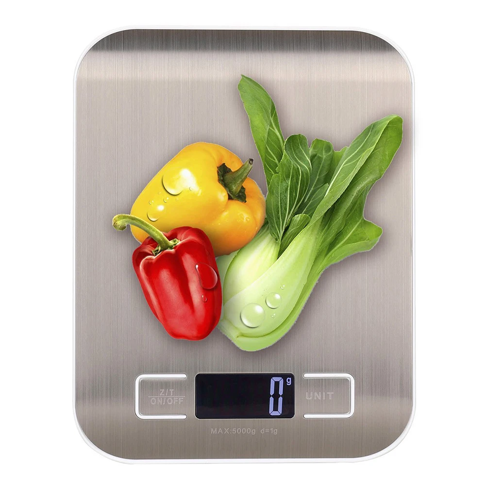 UESH серебряные цифровые Многофункциональные кухонные весы для продуктов с g/oz/lb/ml