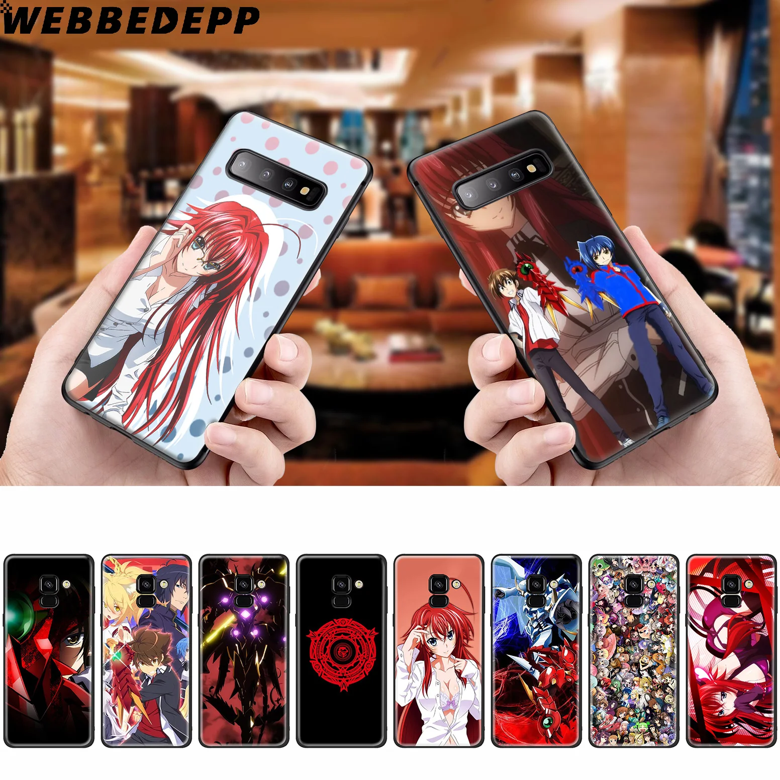 WEBBEDEPP High School DxD Silicone Case for Samsung Galaxy A3 A5 A6 A7 A8 A9 A10 A20 A30 A40 A50 A70 M10 M20 M30 |