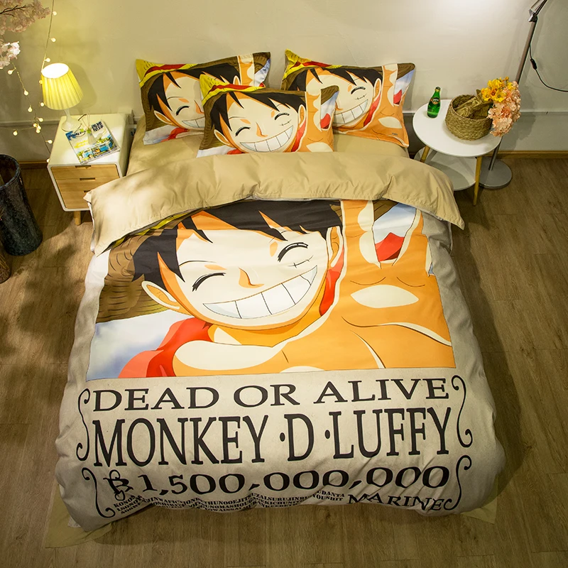 Комплект постельного белья с японским аниме для подростков двойным двуспальным