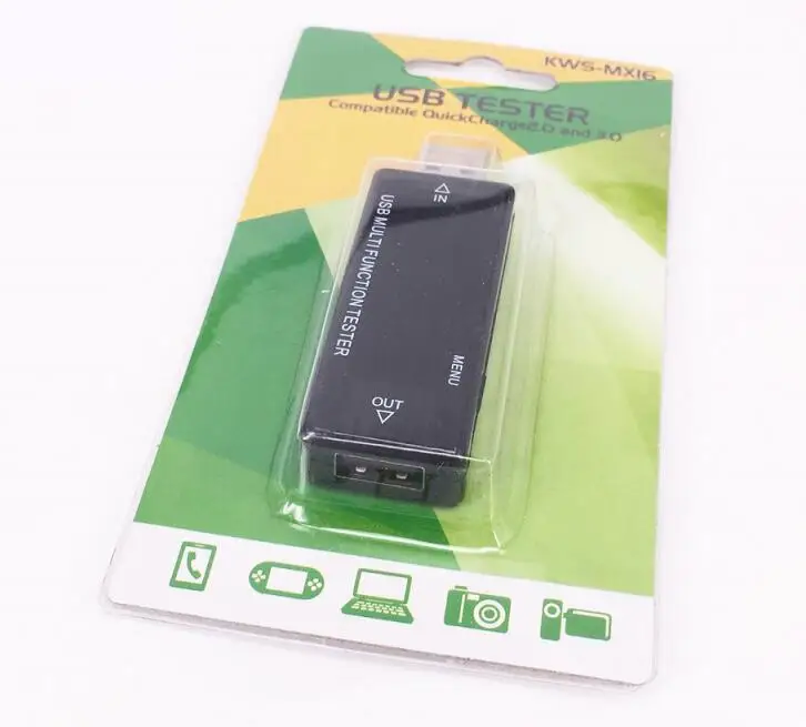 KWS MX16 USB тестер ток Напряжение цифровой диспплей Зарядное устройство Ёмкость