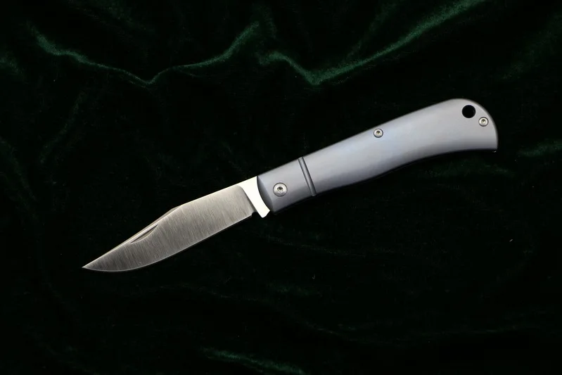 Light blue LOVOCOO HJ110 складной нож S35VN лезвие титановая ручка Кемпинг Охота Открытый выживания кухонные ножи для фруктов практичный EDC инструмент - Цвет: Light blue