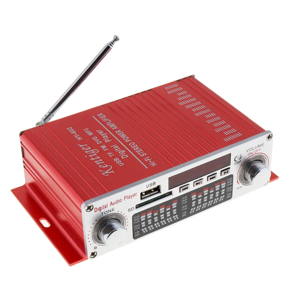 Цифровой аудиопроигрыватель Hi Fi 12 В автомобильный усилитель FM радио стерео плеер