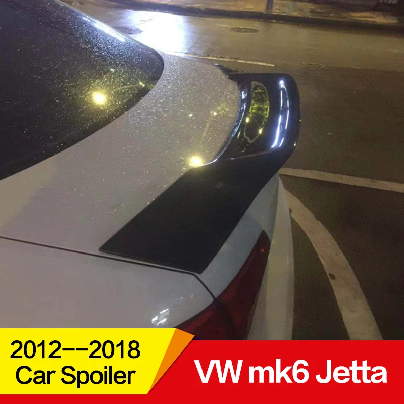 Использовать для фары для Volkswagen Jetta Sagitar mk6 спойлер 2012- год глянцевое углеродное волокно/FRP заднее крыло R стиль аксессуары для автомобиля refitt