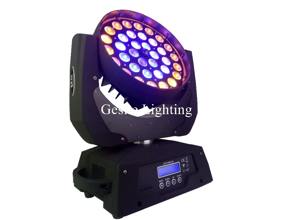 Zoom LED Moving Head Light Wash DJ Effect с 36 шт. 18 Вт RGBWAUV или RGBAY Led Профессиональное Освещение