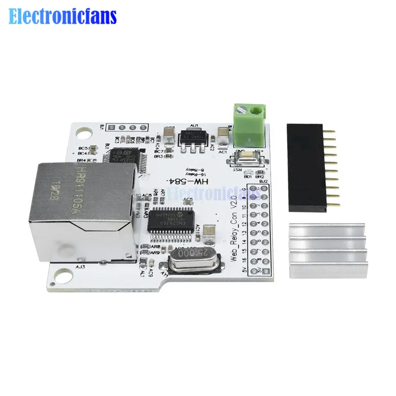 Сетевое реле управления ENC28J60 28J60 W5100 RJ45 переключатель 5 В модуль Интернет-реле Wi-Fi