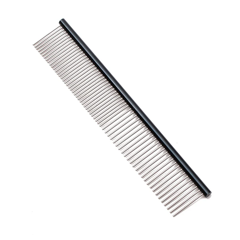 Black 1Pcs 19 см очень легкая 35 г расческа для животных профессиональная расческа для ухода из алюминиевого сплава щетка для домашних животных для собак аксессуары для кошек - Цвет: Black 1Pcs