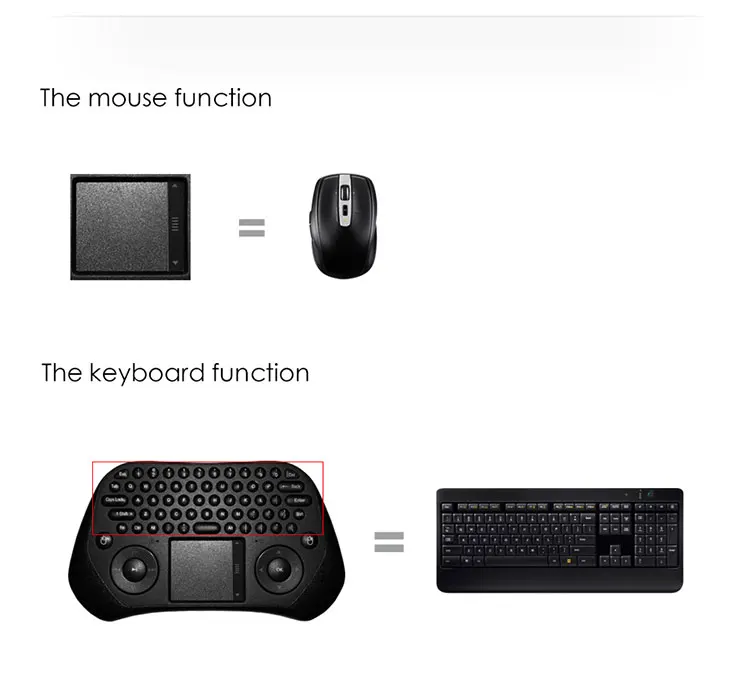 Measy GP800 2,4 ГГц Беспроводная игровая клавиатура умная воздушная мышка Tochpad пульт дистанционного управления для Android tv Box/ноутбука/планшетного ПК