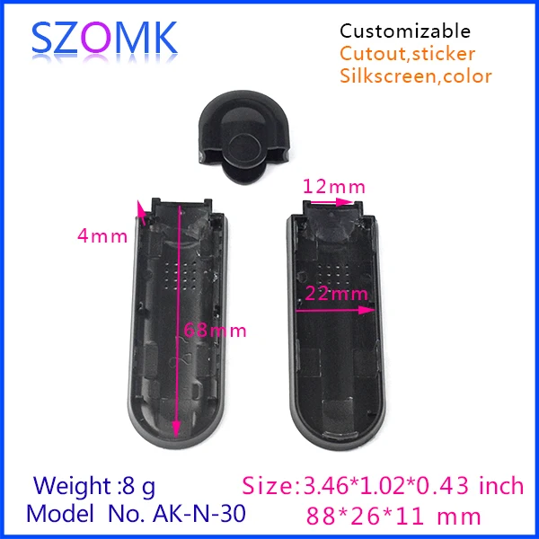 Szomk Новый Пластиковый корпус для usb-колонки сделай сам (25 шт.) 88*26*11 мм маленький