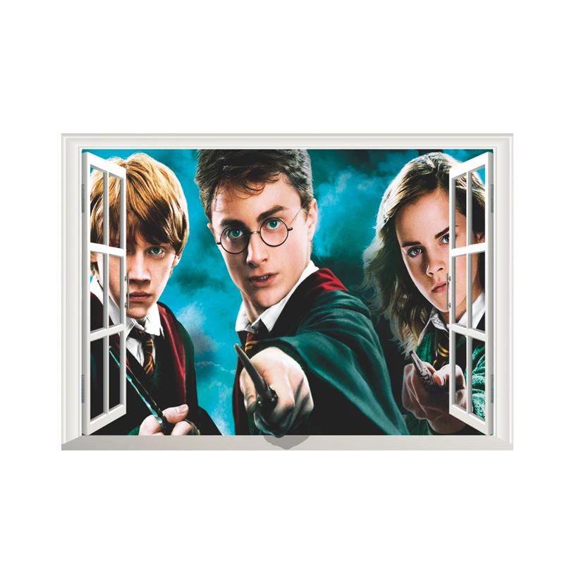 14216 Гарри Поттер, 3D плакат на стену, Хогвартс, настенные наклейки, Волшебный мир, школьные украшения для детской комнаты, наклейки, декоративный Декор - Цвет: 14216