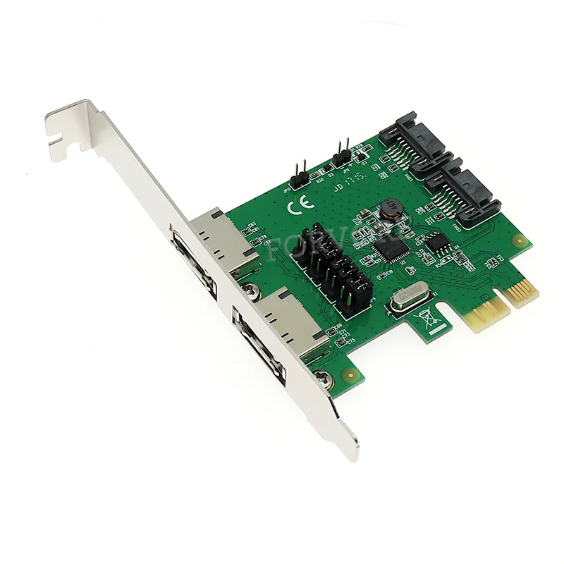 PCI E Express 2x SATA3 SATA3.0 6 ГБ/сек. + eSATA SATA III карта с низкопрофильным кронштейном|Платы