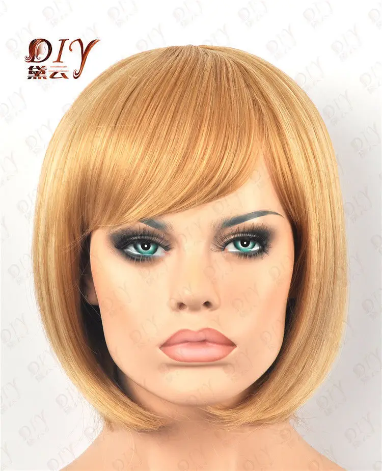 Rh2826 хорошо блондинка короткие природные прямо леди парик|wig blond|wig clampwig distributor |