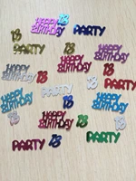 happy 18th birthday party decoration kits blue green gold number 18 foil confetti sprinkles