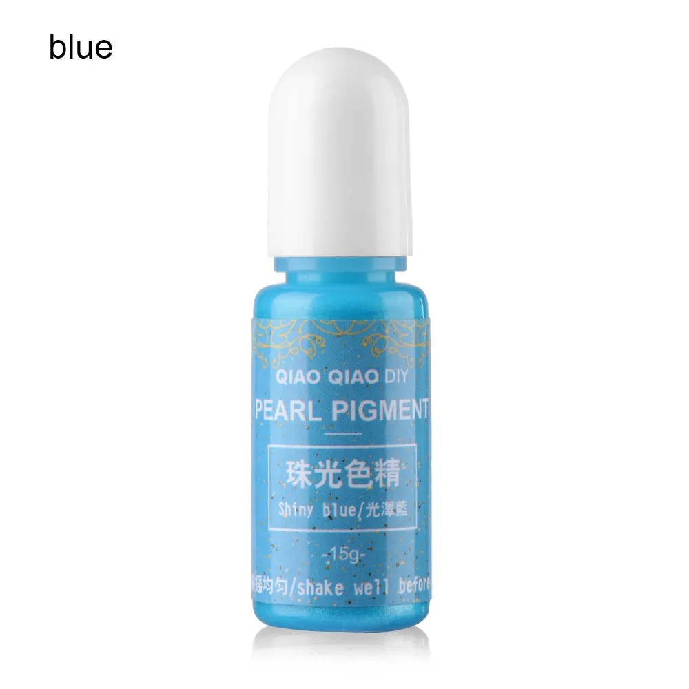 blue 15 г/бутылка пигмент эпоксидная УФ Смола Сделай Сам ручной работы художественные поделки окрашивающий краситель Сделай Сам краситель мыло Изготовление ювелирных изделий - Цвет: blue