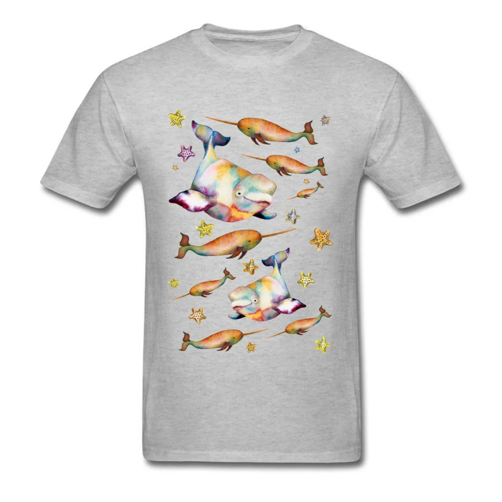 Морская Футболка &quotВлюбленные&quot Белуга Нарвал мужская звездная звезда