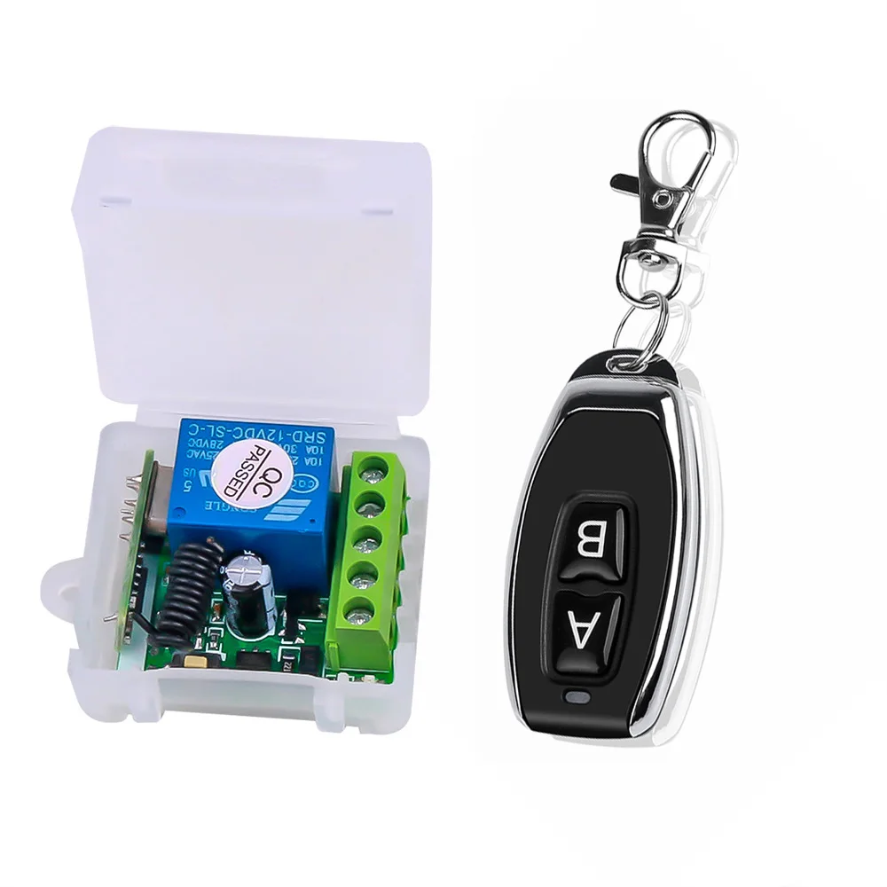 Transmitter Receiver Kebidu AC 220V 10A 1CH RF 433MHz беспроводной пульт дистанционного управления Модуль приемника+ передатчик Комплект для интеллектуального дома светильник - Цвет: Transmitter Receiver