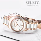 SUNKTA женские часы 2021 Топ Роскошный бренд подарок женские часы розовое золото Кварцевые водонепроницаемые женские наручные часы женские часы