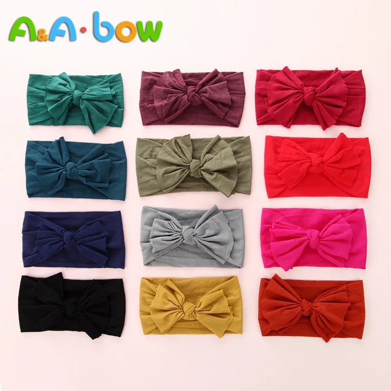 Повязка на голову для малышей мягкая эластичная повязка тюрбан 1 шт. бант из