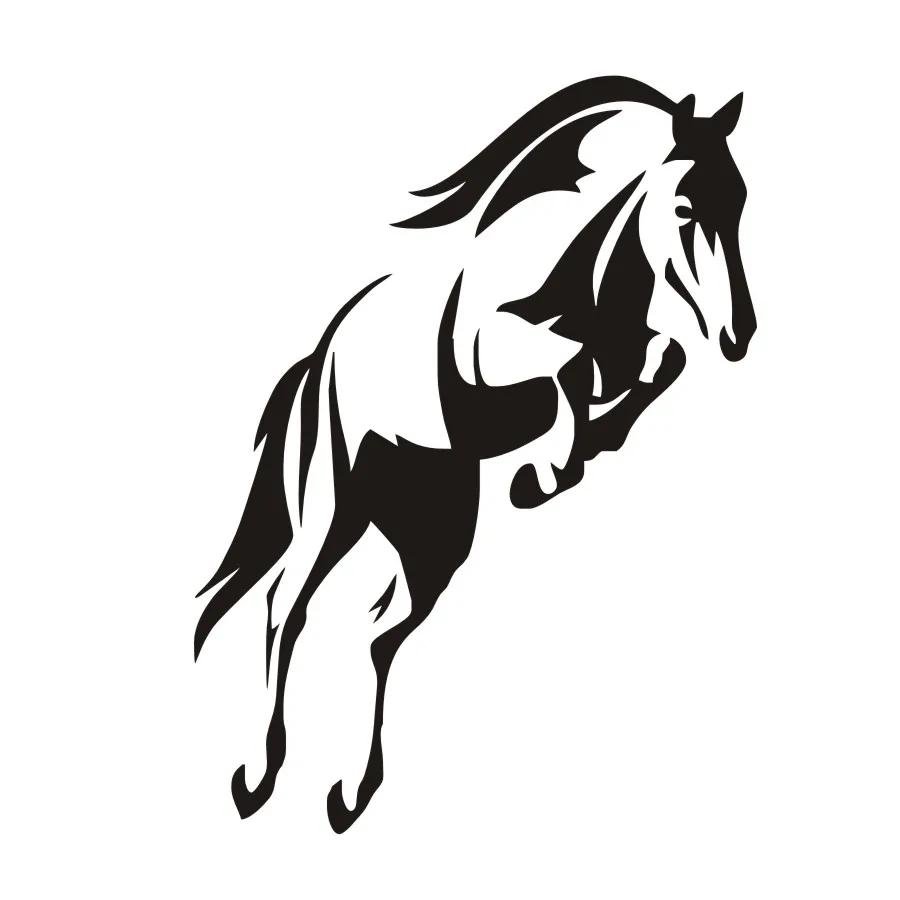 Beautiful Horse Jumping Wall Stickers For Living Rooms Nursery Decor Vinyl Removable Art Home Decoration | Дом и сад
