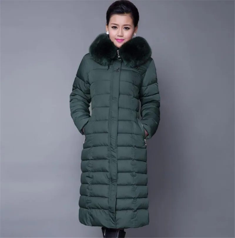 Зимняя одежда капюшон плюс размер зимнее пальто для женщин 2016 большой воротник