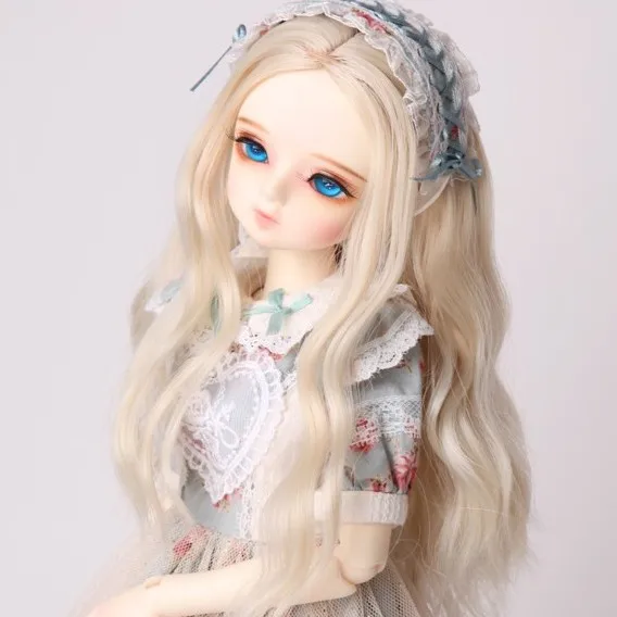 

doll accessories 1/4 1/6 Bjd wig doll hair wig soft waves long hair big curly wavy princess big roll gentle girl woman- gb01