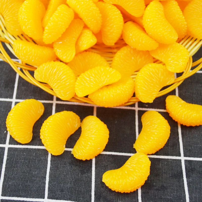 Искусственные оранжевые ломтики 20 шт. искусственные орнаменты украшения для