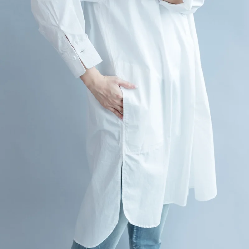 Корейский стиль плюс размер осенне-весеннее женское длинное платье повседневное