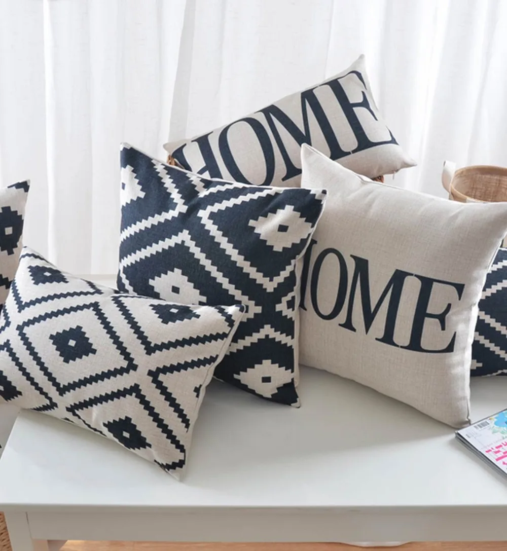 Бесплатная доставка! Модная Подушка с геометрическим рисунком/Чехол almofadas 45x45 53x53