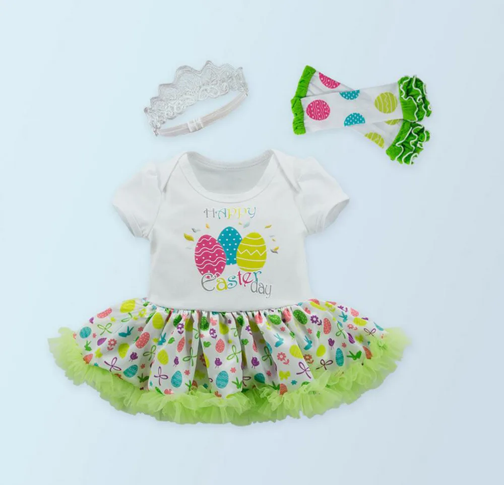 Комплект из 3 предметов платье-пачка для маленьких девочек 1 2 EasterTutu наряд с