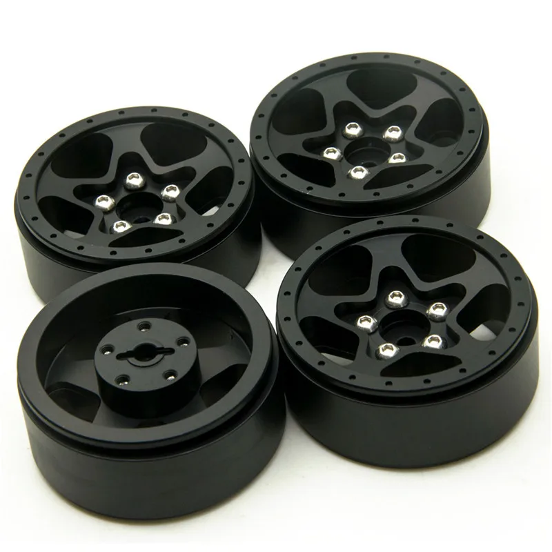 4x Сплав RC 1/10 1,9 дюймов beadlock гусеничные колеса диски для SCX10 CC01 D90 D110 rc части автомобиля