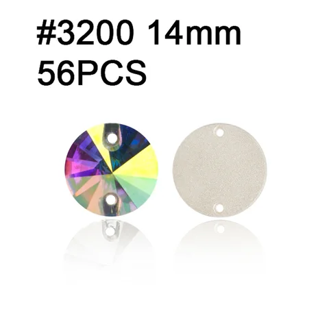 SW Round Rivoli Drop Crystal AB Tcheca Prata Base Costura Em Strass Strass Botões Spacer Austria Stones Para jóias de vestuário