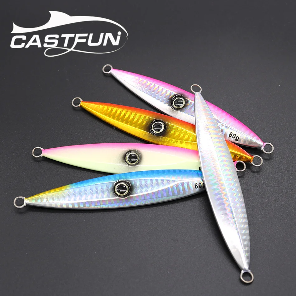 

CASTFUN Slow Jig 40g 60g 80g 100g 120g Jigging Lures For Saltwater Metal Jig Saltwater Jigs Saltwater Fishing Lures Lure