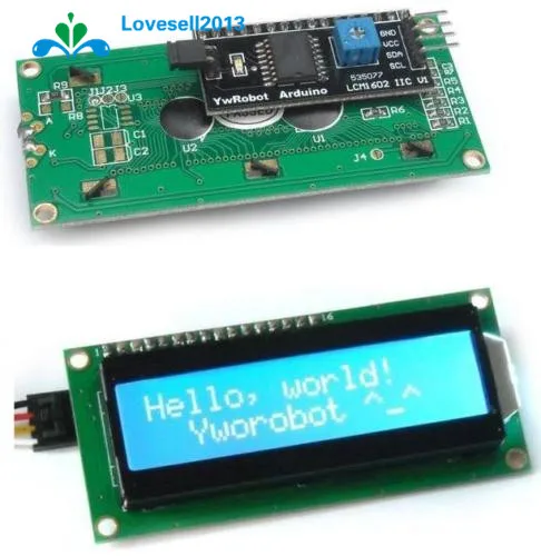 Синий дисплей IIC I2C TWI SP I последовательный интерфейс 1602 16X2 символьный ЖК