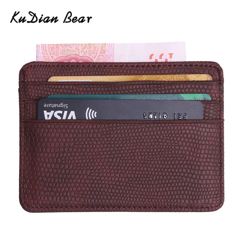 KUDIAN BEAR тонкий мужской кредитный держатель для карт из искусственной кожи