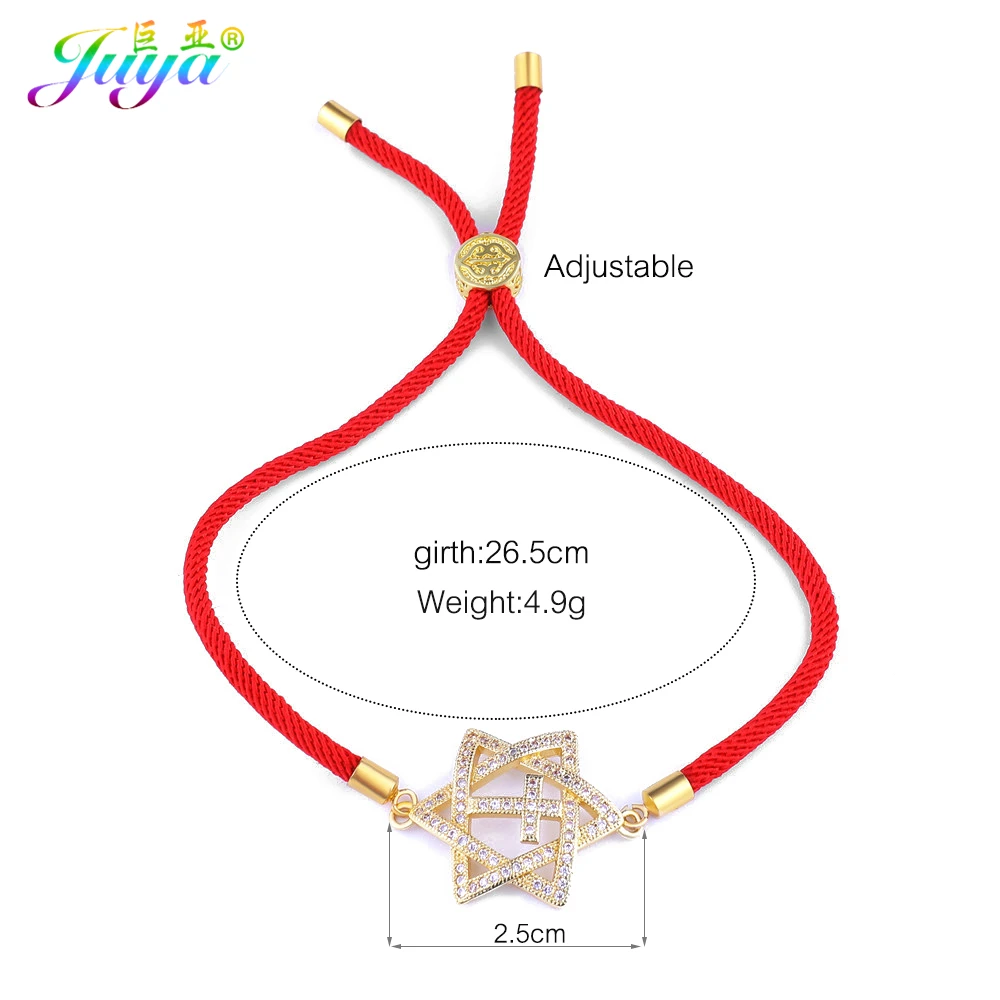 Juya ручная работа еврейские искусственные микрозакрепки циркониевая Звезда