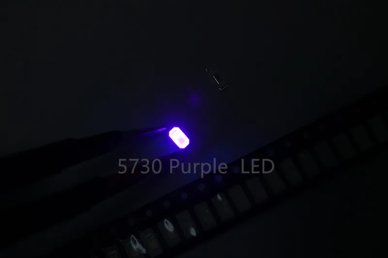 5630/5730 SMD/SMT UV/фиолетовый свет 200 шт чип лампы 395-400nm LED Хрустальные прозрачные бусины