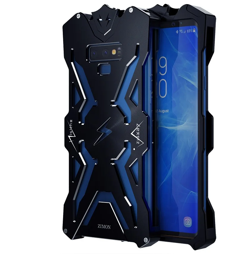 

Hot Luxury Shockproof Metal Case for Samsung Galaxy Note 9 SM-N9600 Original Zimon Aluminum Phone Cases For Samsung Note 9 Note9