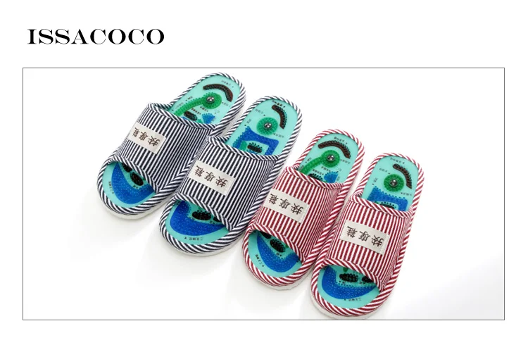 ISSACOCO/домашние тапочки для акупрессуры; массажные тапочки; массаж ступней обувь; массажные тапочки; женские домашние тапочки
