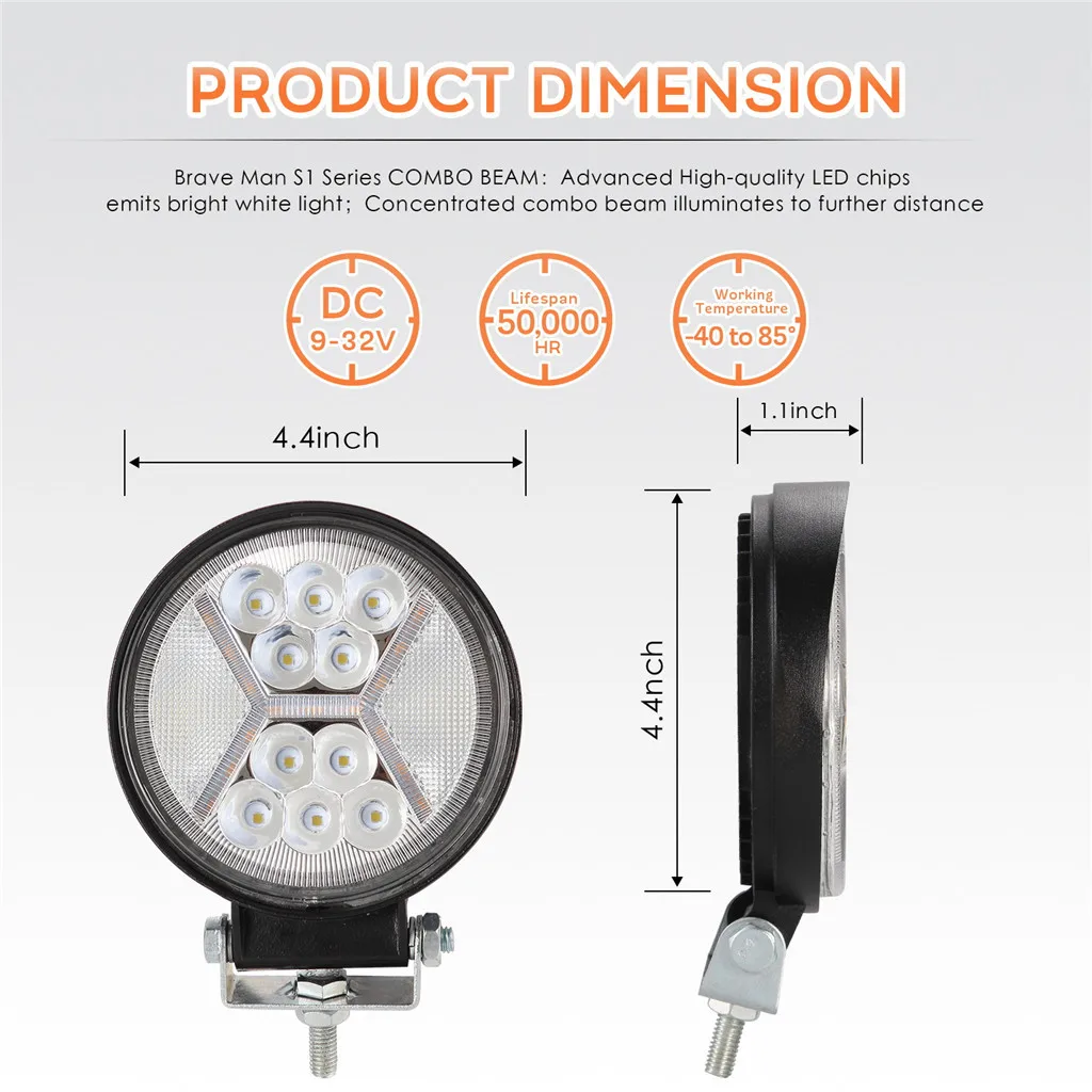 CARPRIE автомобильные лампы для фар (LED) горячая Распродажа круглые 4 дюйма 162 Вт