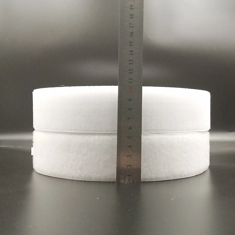 50mm white 16/25/30/40/50/100 мм* 1 м/пара черный, белый цвет лента-липучка «Magic Tape» крюк и петля Самоклеящиеся Застежки ленты без клея швейные принадлежности - Цвет: 50mm white
