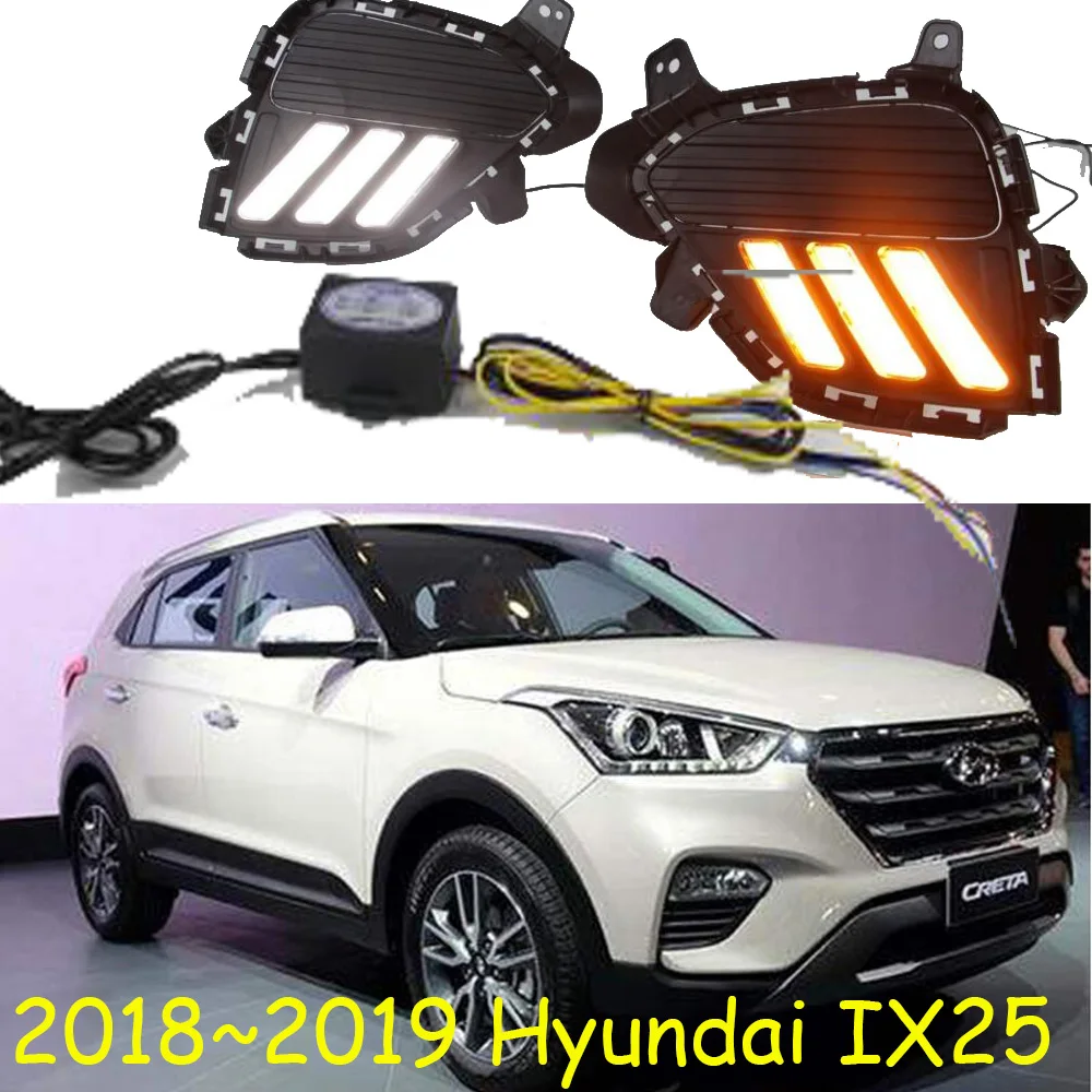 Creta IX25 Дневной светильник 2018 ~ 2019 автомобильные аксессуары светодиодный ix25 туман