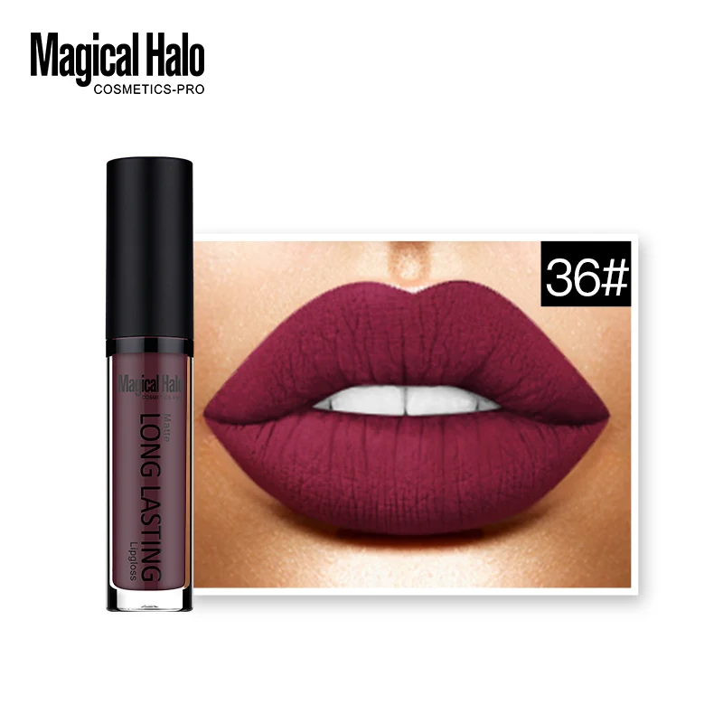 36 20-38 цветов бренд Magical Halo жидкая помада стойкий блеск для губ матовая губная помада водостойкая блеск для губ татуировка Обнаженная Cosmetcis Berry - Цвет: 36
