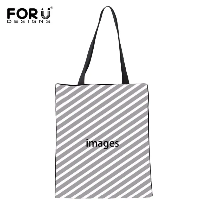 FORUDESIGNS/Женские повседневные холщовые льняные сумки-тоут ICU Nurse с мультяшным