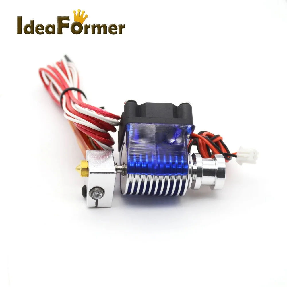 3d Принтер V6 Уэйд короткое расстояние J-head Hotend 12 В/24 В для 1,75 мм/3,0 мм экструдер с насадкой и охлаждающим вентилятором для RepRap все металлические