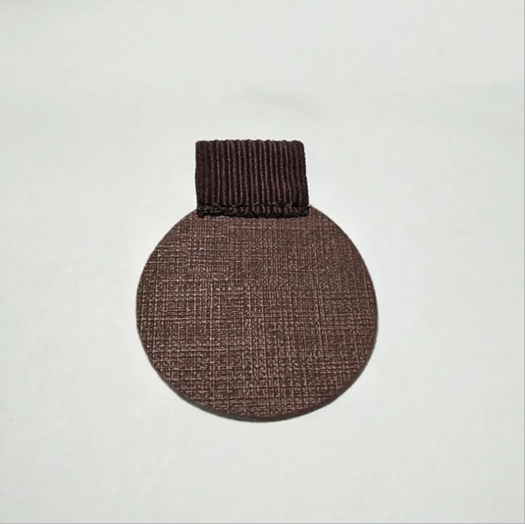 Round Chestnut 3 шт./лот Climemo фирменный зажим для ручек, держатель для ручек из искусственной кожи, самоклеящийся карандаш, эластичная петля для блокнотов, журналов, клипбордов - Цвет: Round Chestnut