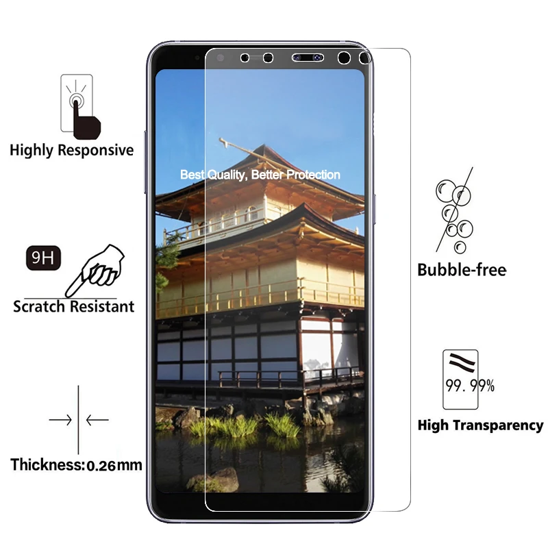 

High quality 2.5D For Tempered Glass Samsung Galaxy A8 2018 Screen Protector Anti-Explosion Film For Samsung A7 A750 730 A9 2018