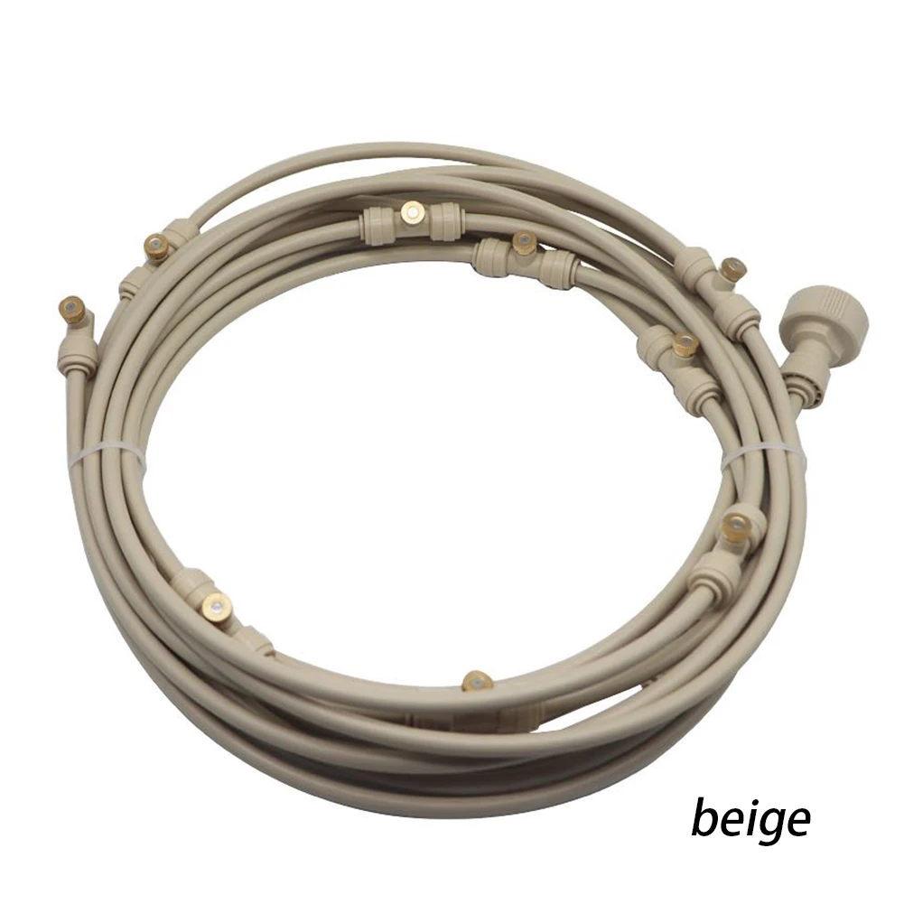 6m-beige Открытый запотевание система охлаждения комплект для теплицы сад патио водяного орошения Mister Line системы 6 м 9 м 12 м 15 м 18 м J11 - Цвет: 6m-beige