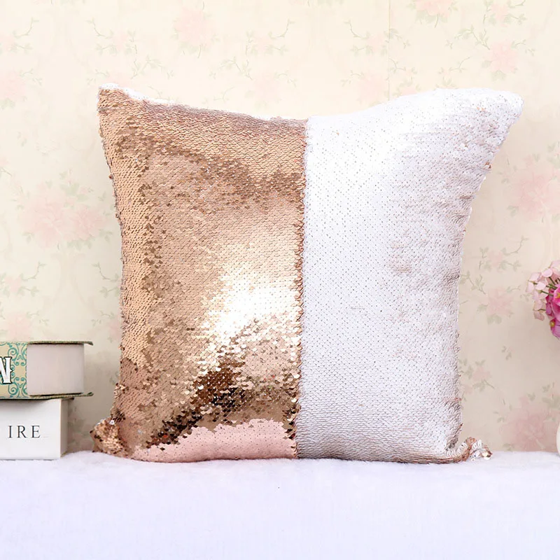 Poszewka 40x40 см блестящий чехол для подушки DIY меняющий цвет Fundas almohadones Подушка-чехол Золотой Серебряный Красный Черный