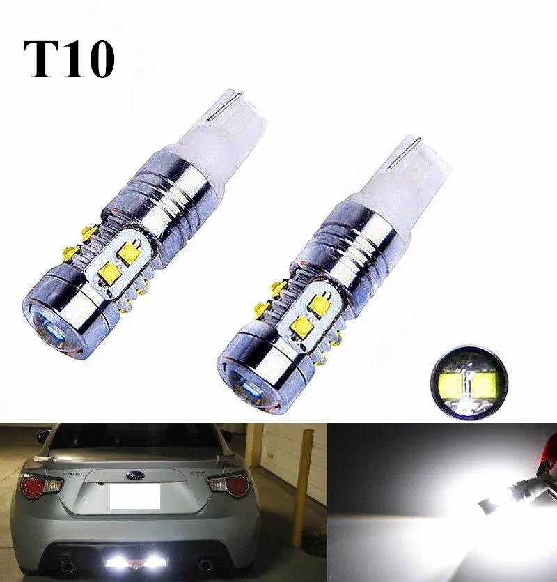 Светодиодные лампочки T10 W5W Samsung Cree Chip 50w Farolete (освещение) Re Seta Freio luz de posicao