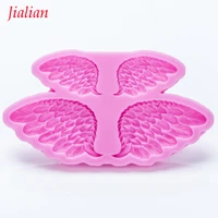jialian goose feather angel wings silicone mold fondant cake decorating tools sugarcraft chocolate candy clay moulds ft 0955