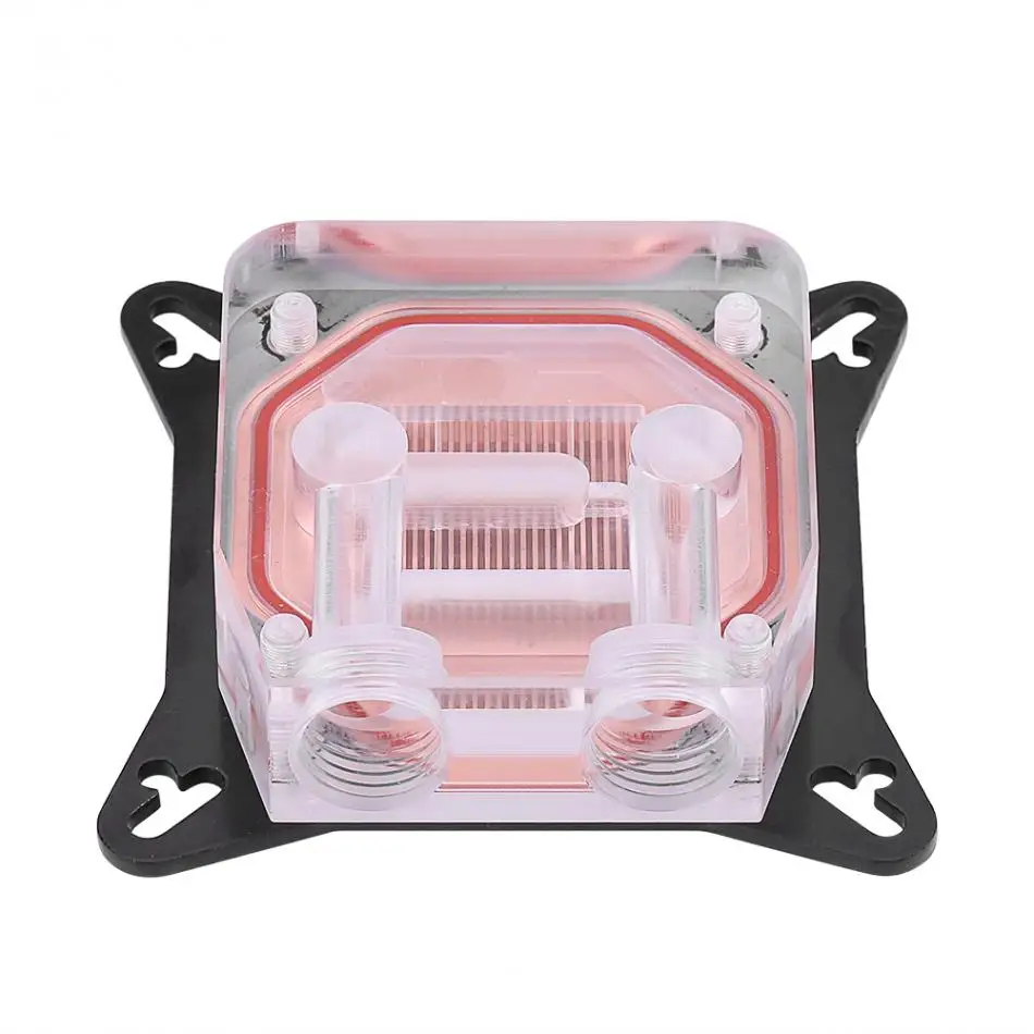 Блок охлаждения водяного кулера GPU для компьютера медное основание с помпоном|water